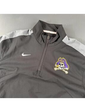 East Carolina Pirates Baseball Softball Jacket Small Black Short Sleeve Nike